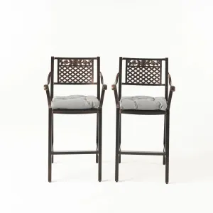 Vista Outdoor Barstool with Cushion (Set of 2) patio chairs, outdoor seating