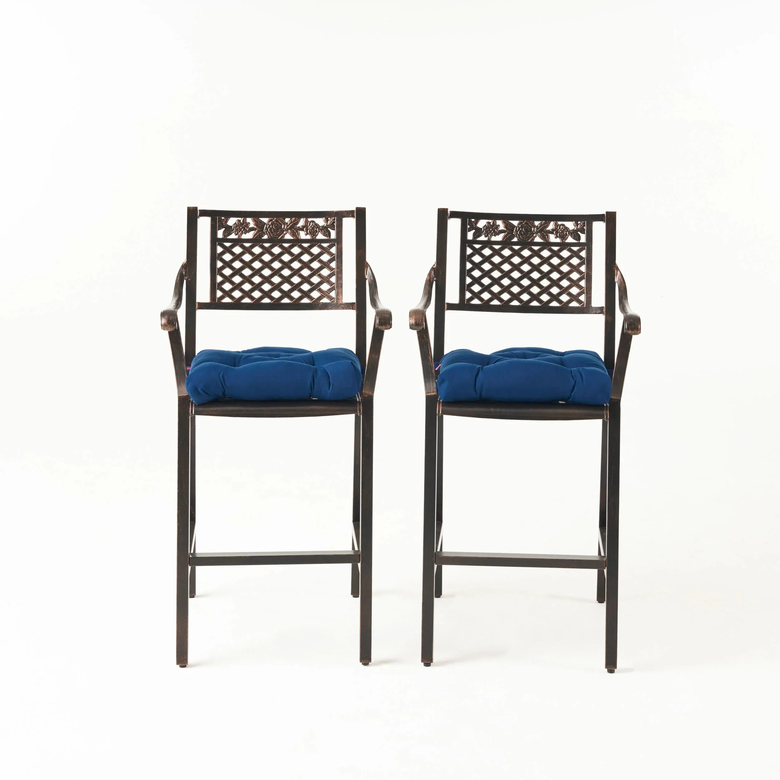Vista Outdoor Barstool with Cushion (Set of 2)
