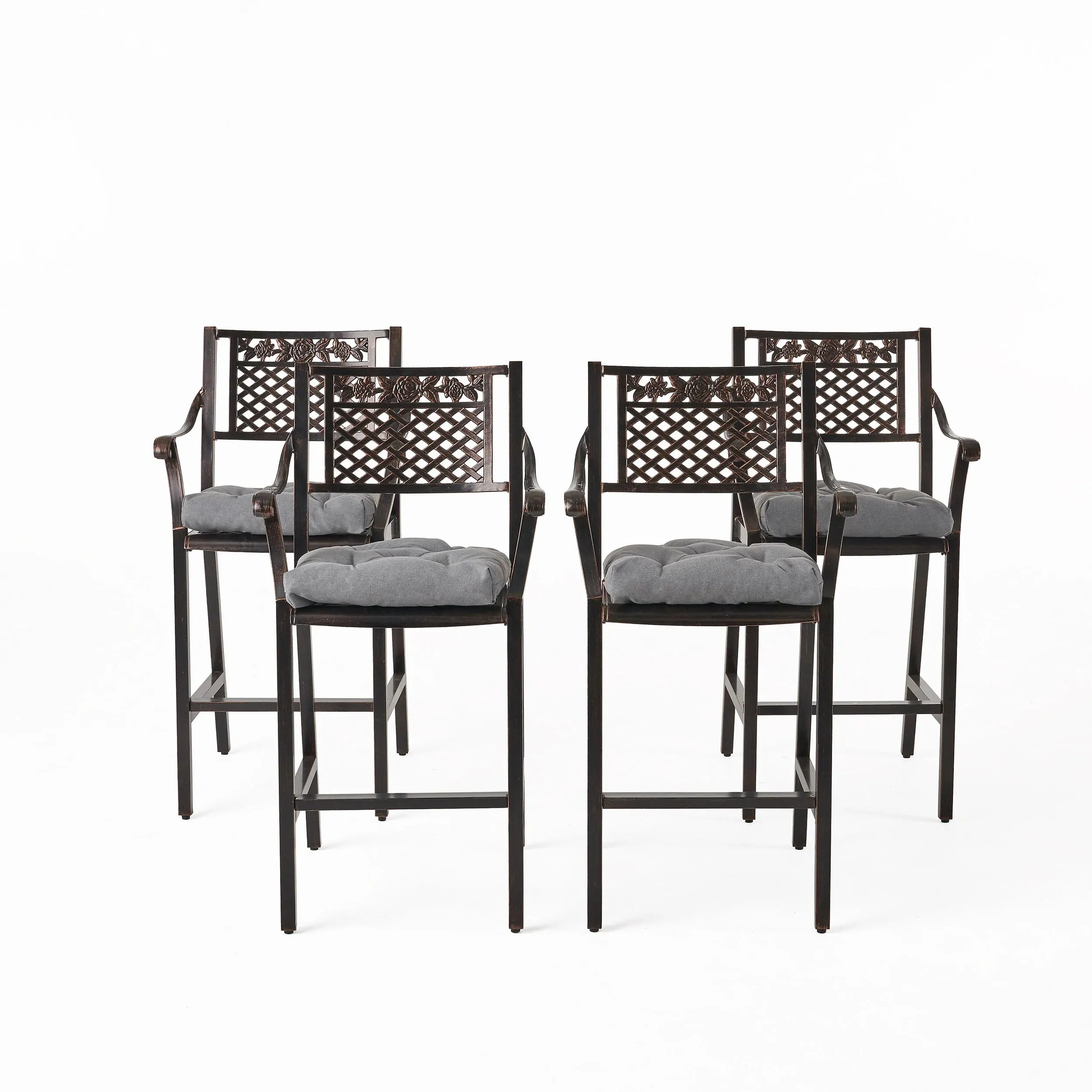 Vista Outdoor Barstool with Cushion (Set of 4) patio chairs, outdoor seating