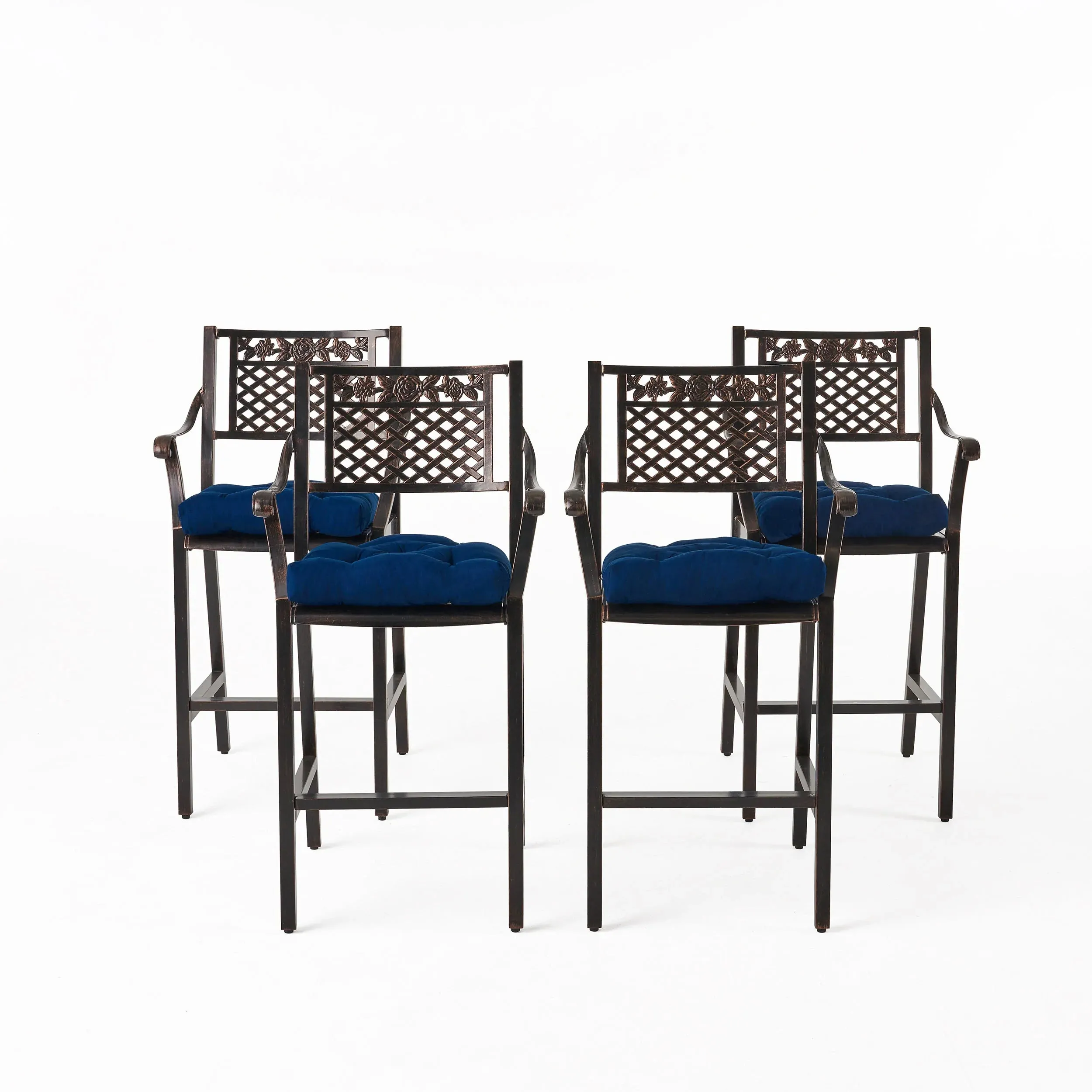 Vista Outdoor Barstool with Cushion (Set of 4)
