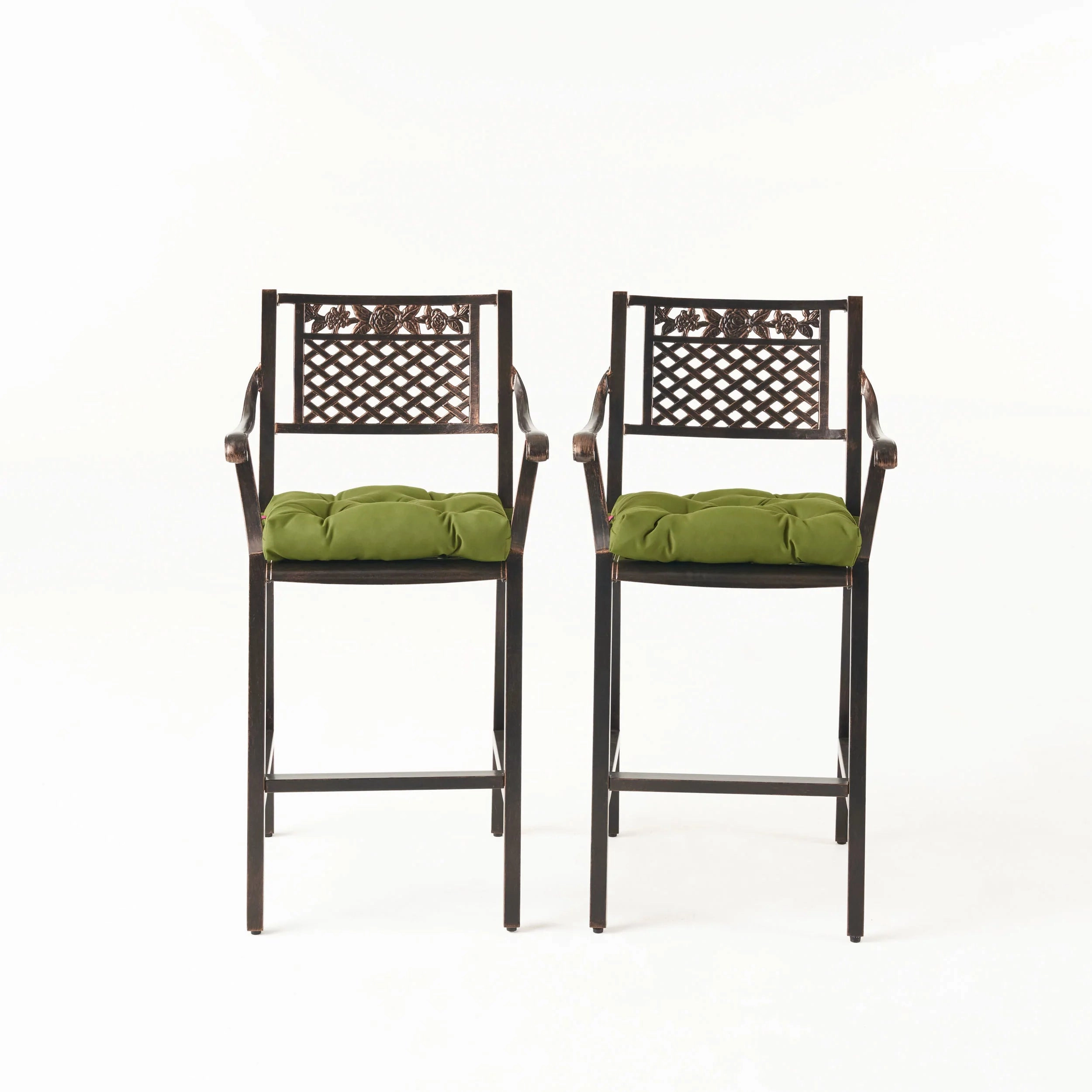 Vista Outdoor Barstool with Cushion (Set of 2)