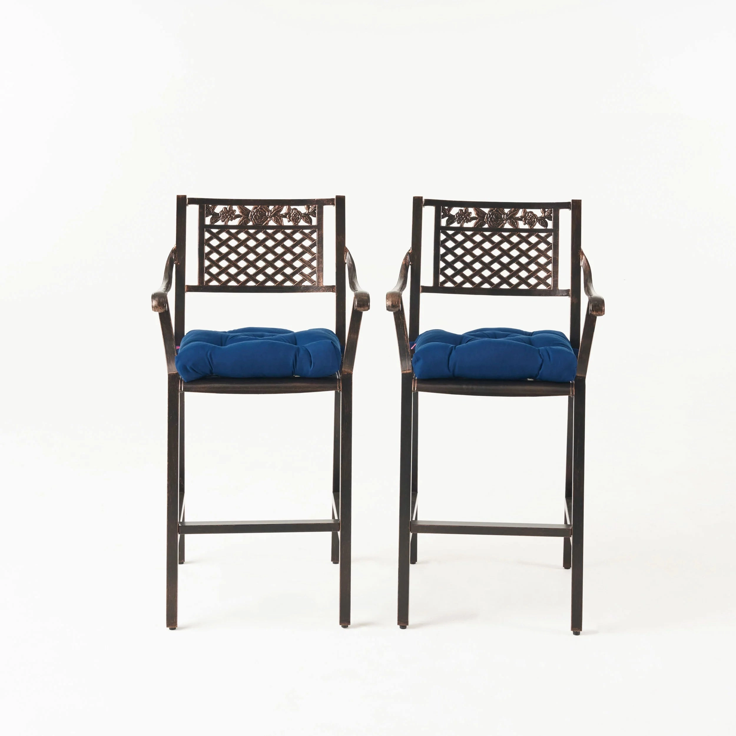 Vista Outdoor Barstool with Cushion (Set of 2)