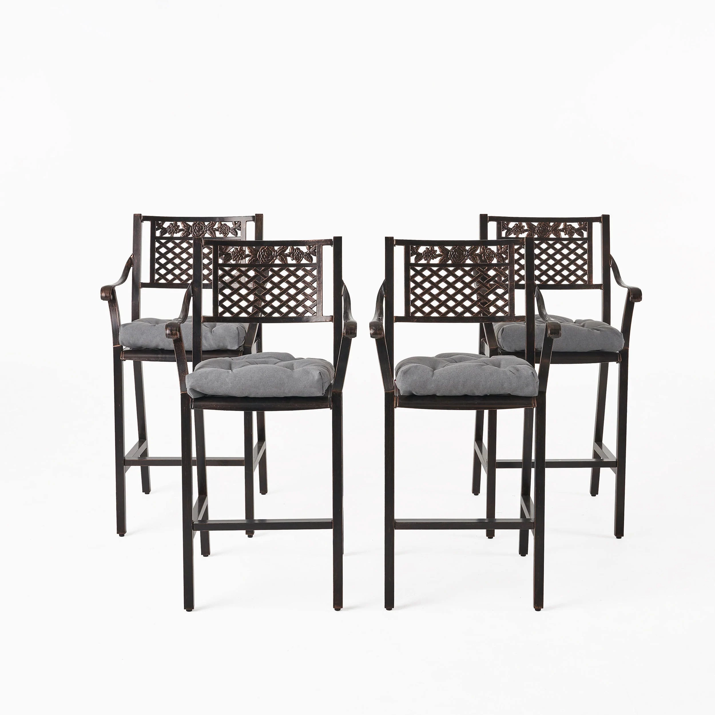 Vista Outdoor Barstool with Cushion (Set of 4) patio chairs, outdoor seating