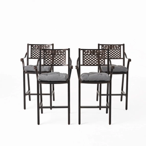 Vista Outdoor Barstool with Cushion (Set of 4) patio chairs, outdoor seating
