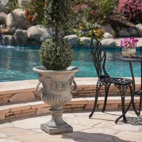 Vista Outdoor Light Weight Concrete Urn - NH760403 patio chairs, outdoor seating