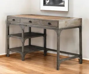 Weathered Oak and Antiqued Iron Desk gaming chair, computer chair