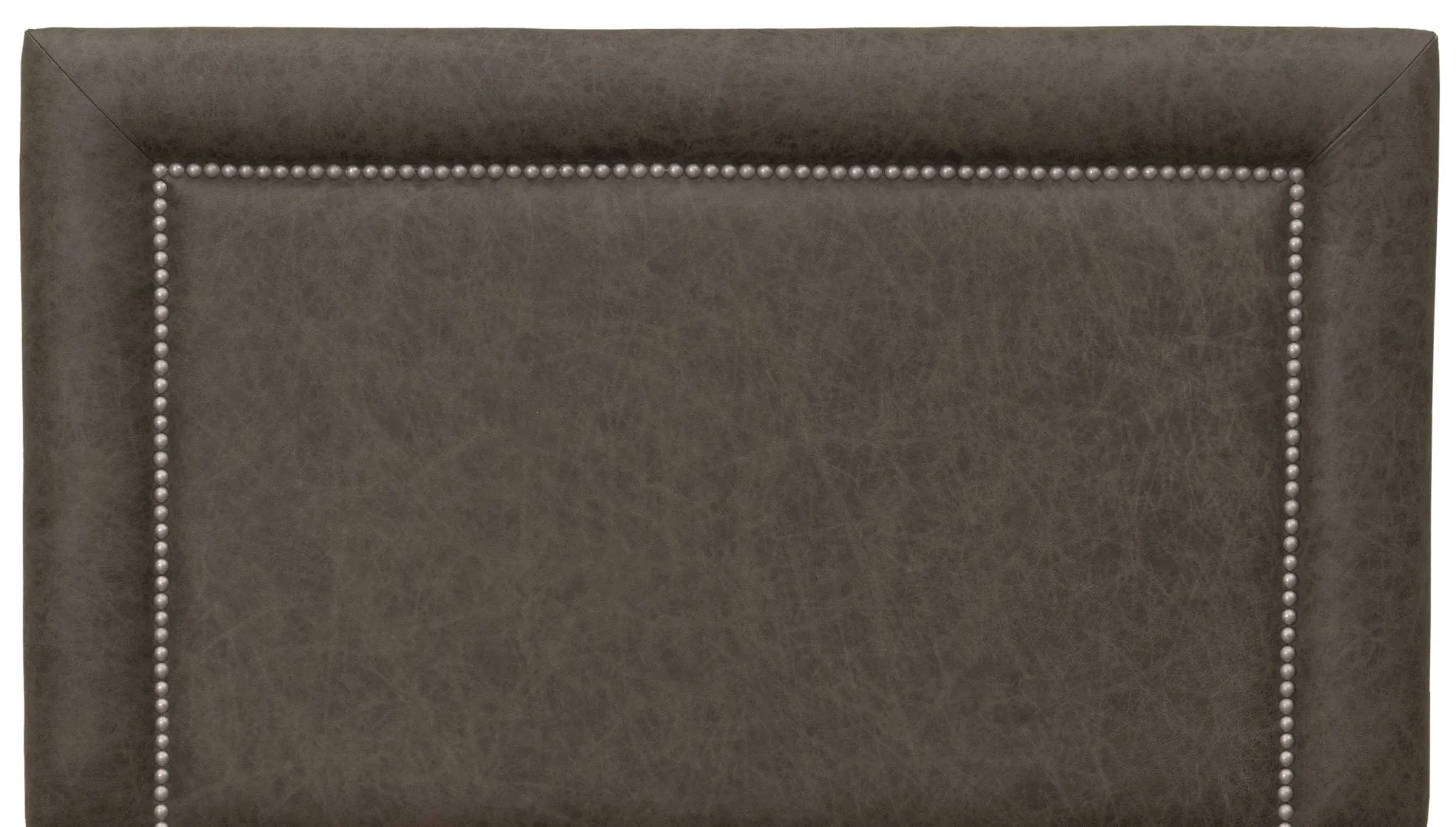 Weathered Saloon Grey Leather Headboard bedroom furniture, nightstand