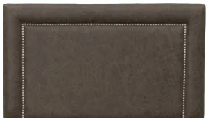 Weathered Saloon Grey Leather Headboard bedroom furniture, nightstand