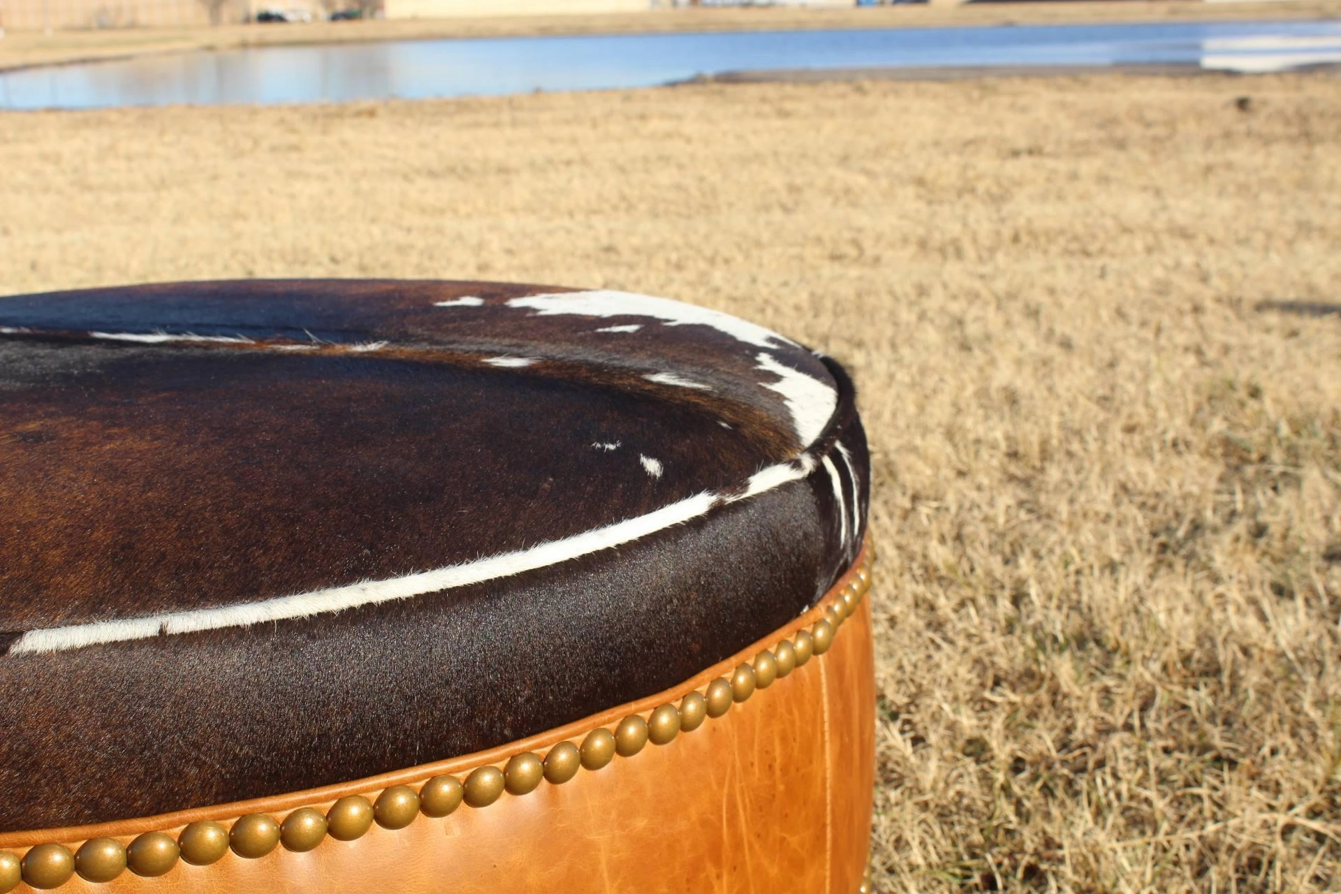 West Tex Leather Ottoman
