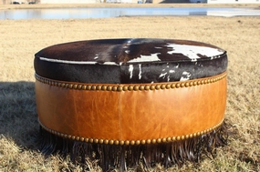 West Tex Leather Ottoman table runner, placemat