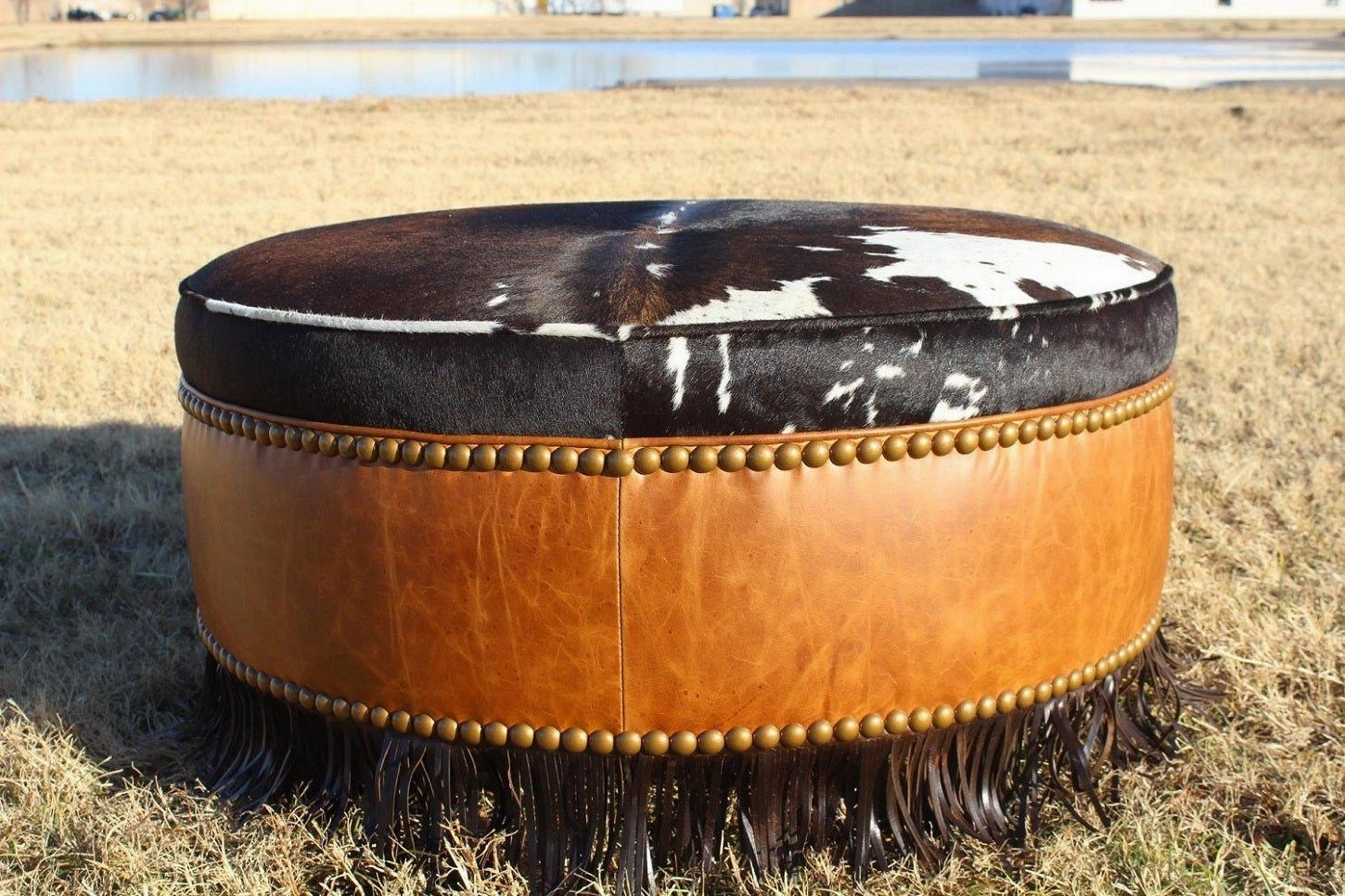 West Tex Leather Ottoman table runner, placemat