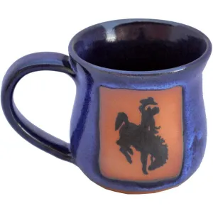 Western Bronc Coffee Mug - Blue toilet seat cover, slow close seat