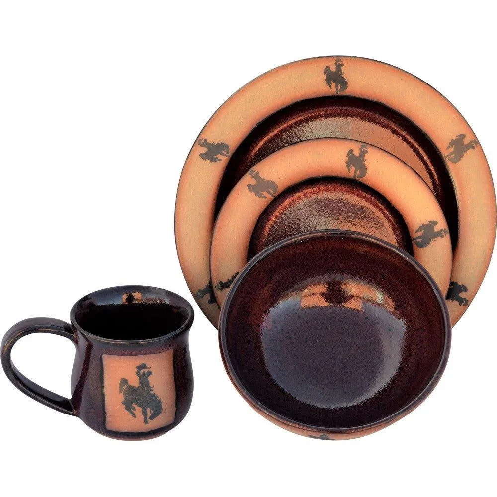 Western Bronc Utensil Crock