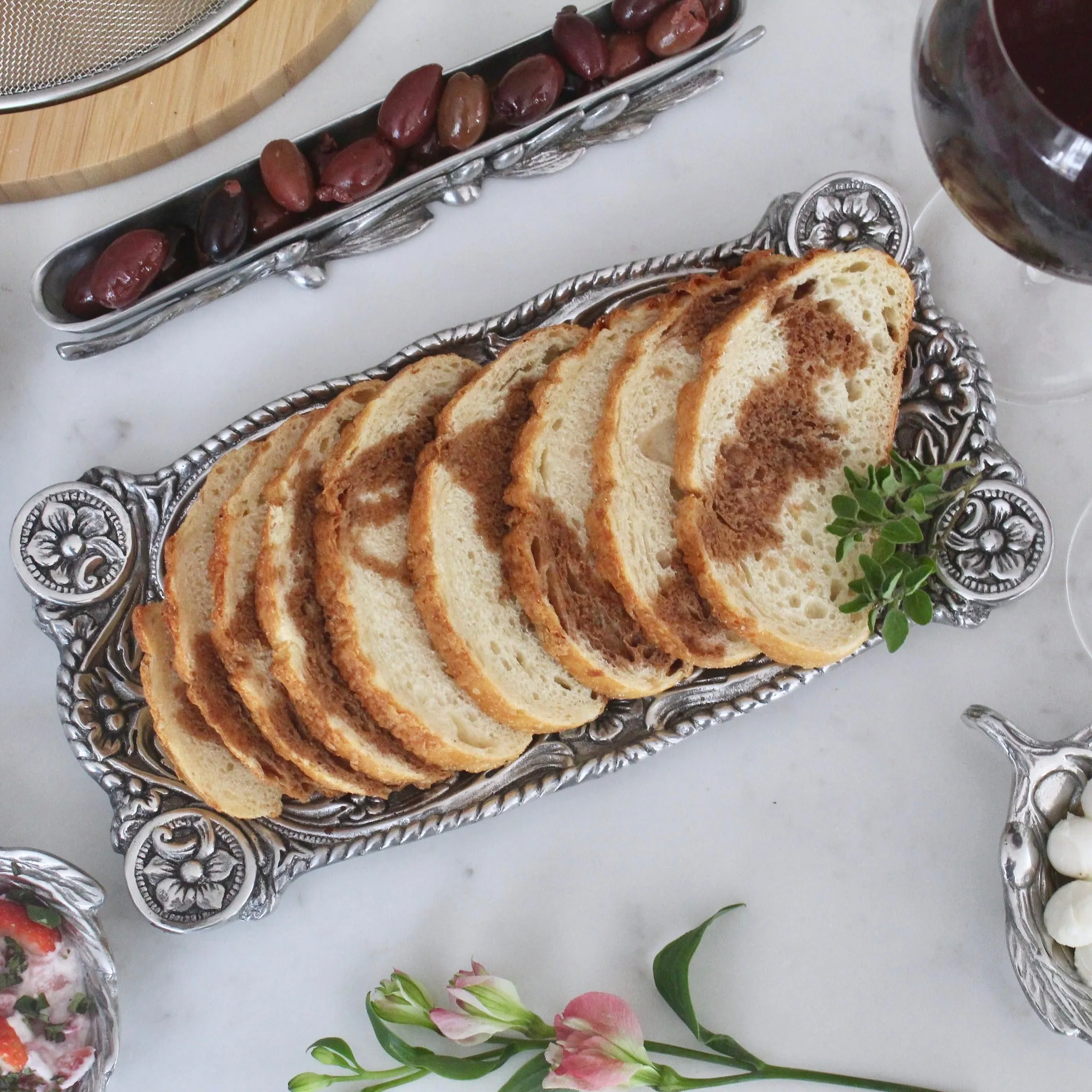 Western Concho Bread Tray
