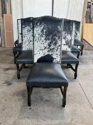 Western Dining Chair in Leather & Cowhide gaming chair, computer chair