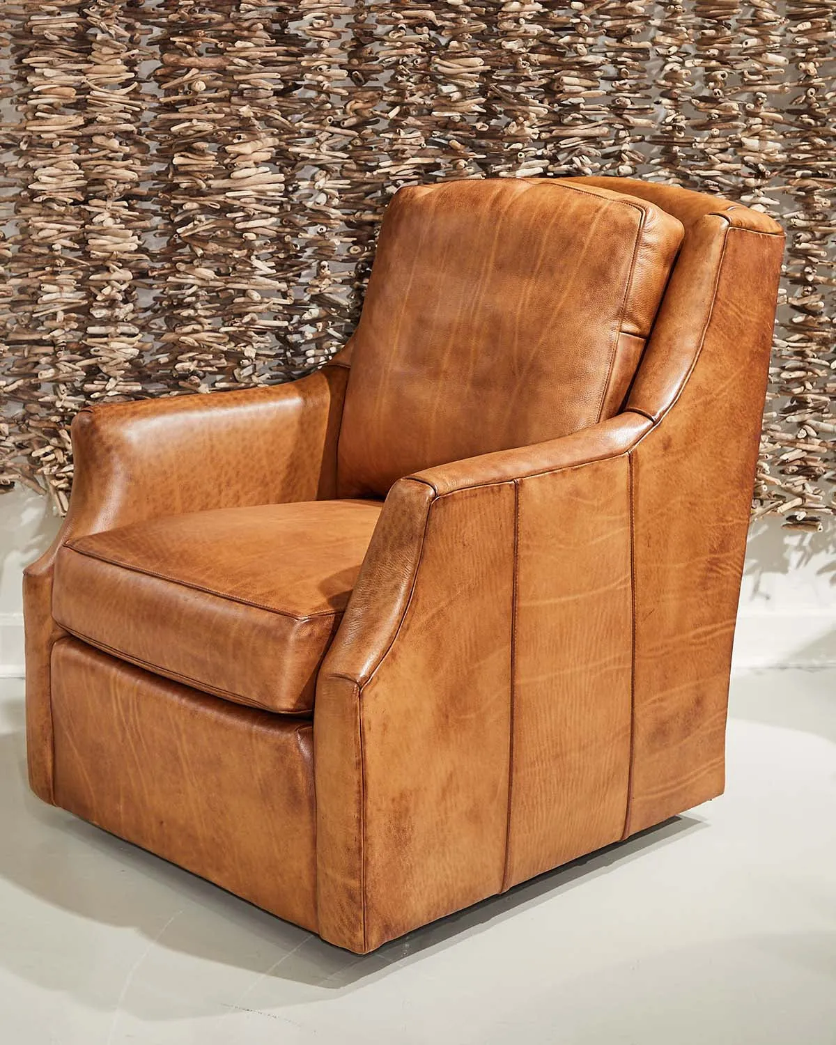 Western Leather Swivel Chair vanity mirror, wall mirror