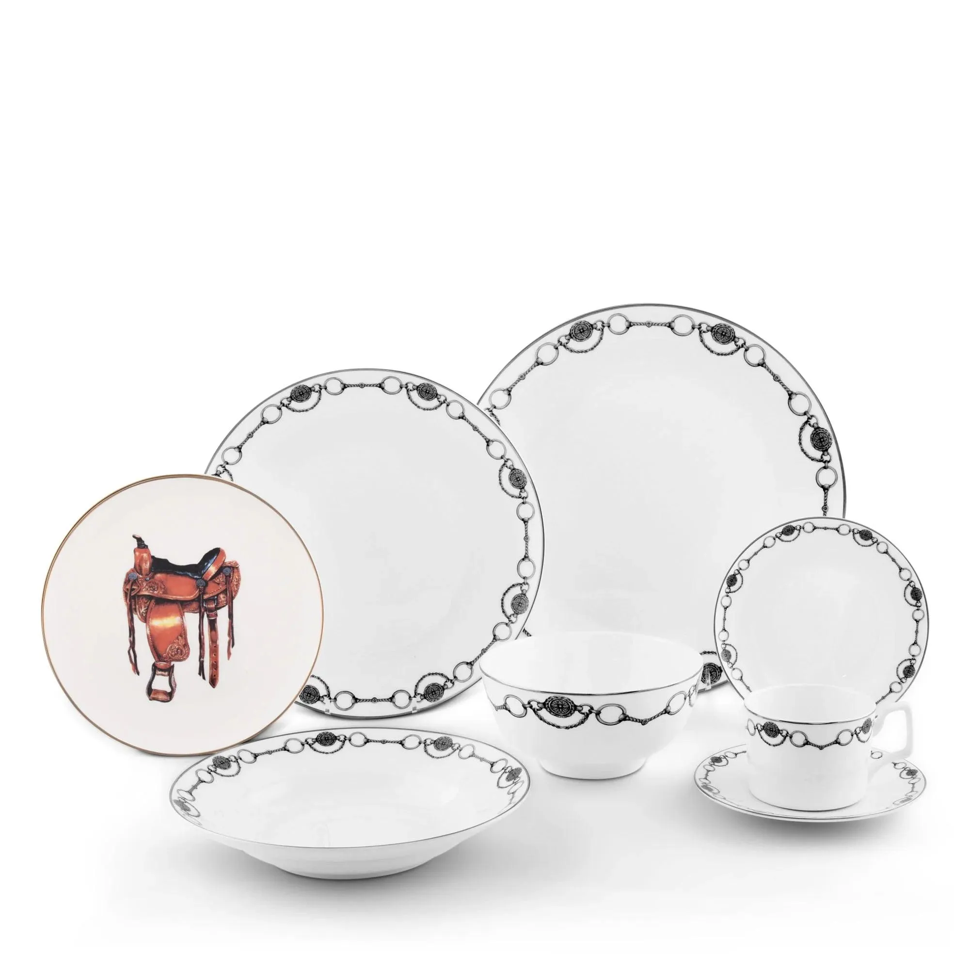Western Saddle Bone China Plate