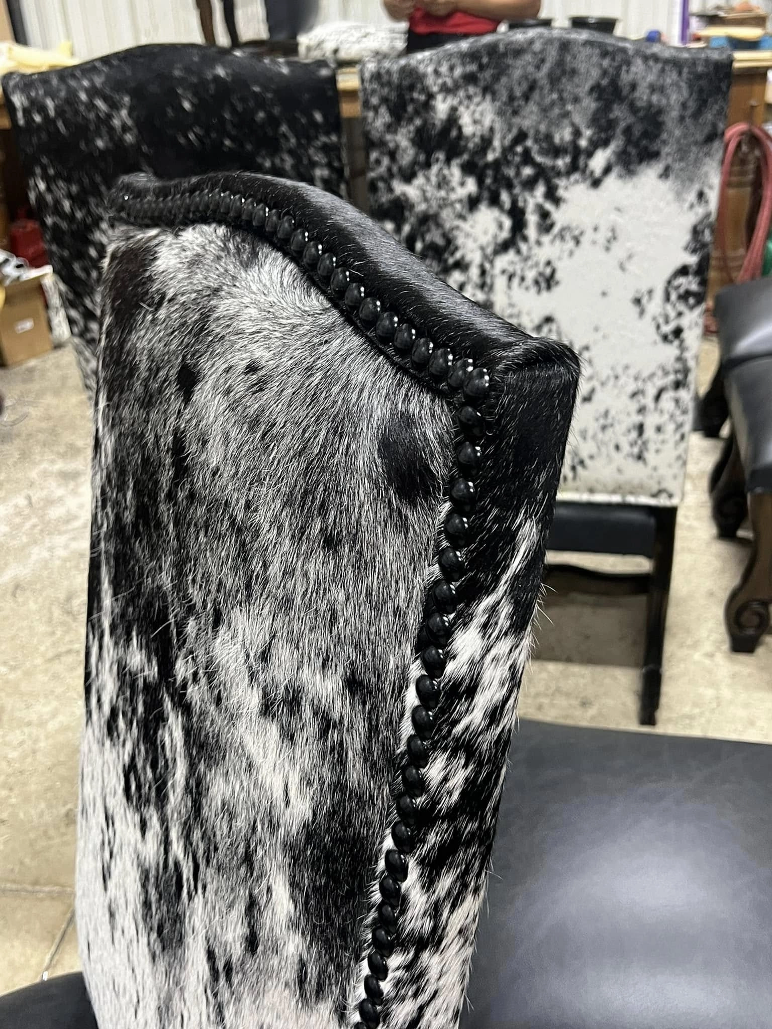 Western Dining Chair in Leather & Cowhide