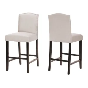 Wheat Fabric Counter Stools, Set of 2 - NH438203 bar stool, counter stool