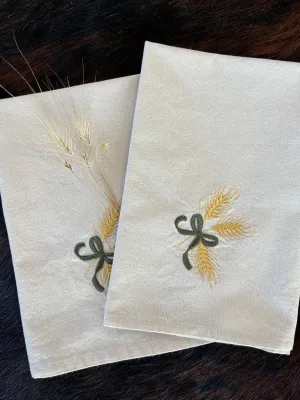 Wheat Stock Embroidered Cloth Napkin Set blender, kitchen appliance