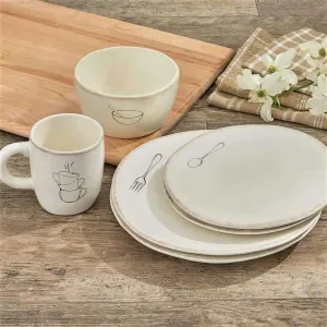 White Distressed Farmhouse Dinnerware toilet seat cover, slow close seat