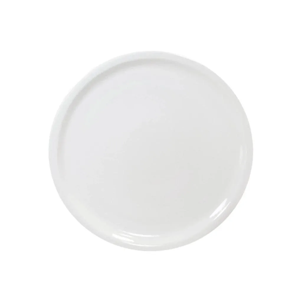 White Round Serving Plate shower curtain, waterproof liner