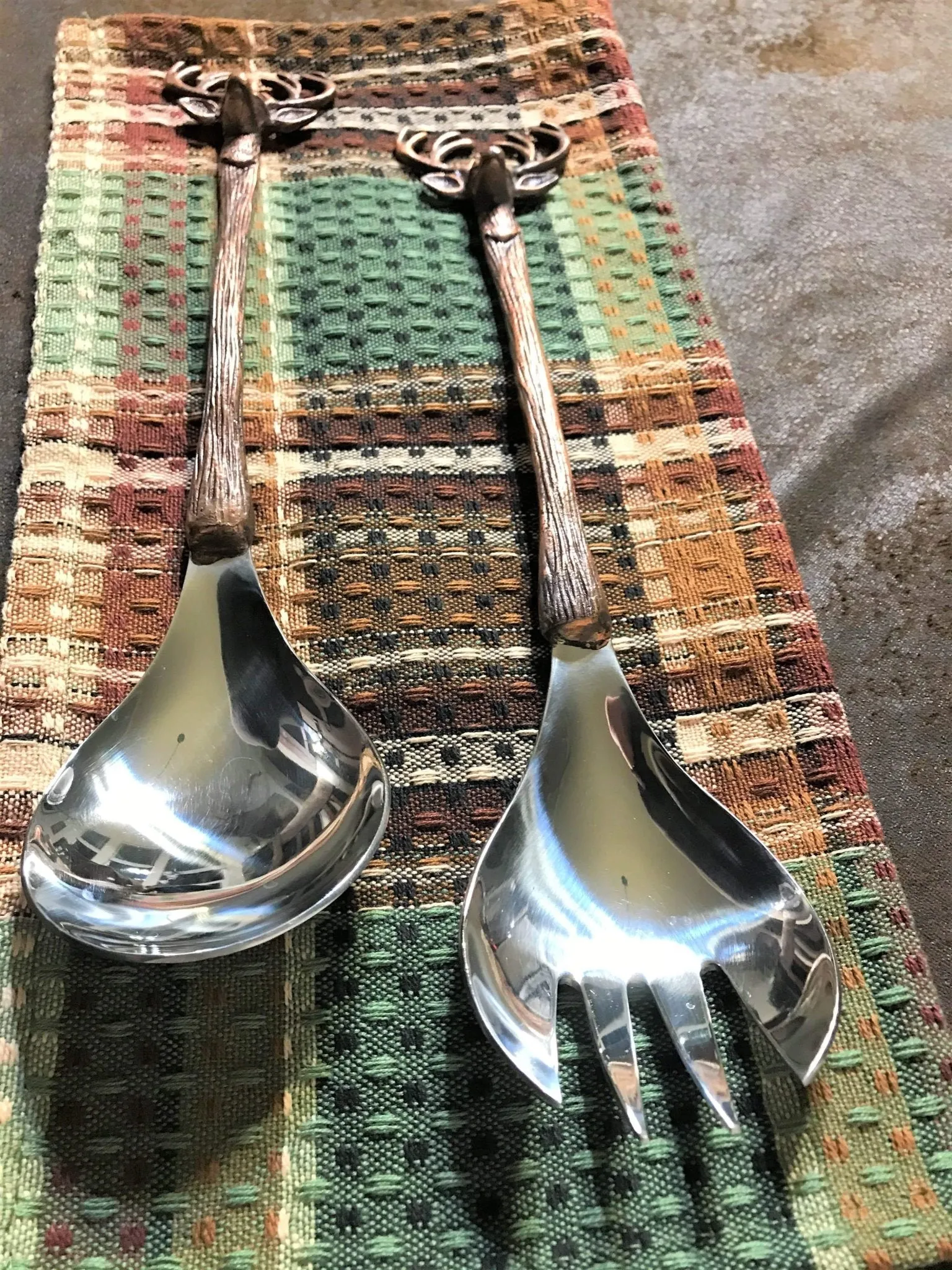 White Tail Buck Copper Serving Set