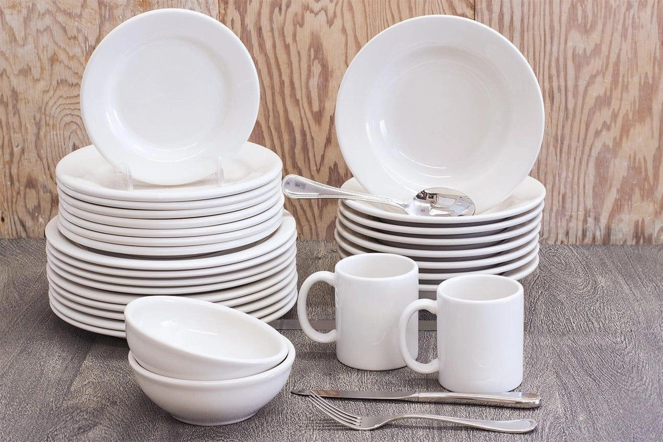 White Round Serving Plate
