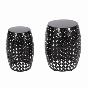 Wichita Outdoor Metal Side Tables, Set of 2 patio chairs, outdoor seating