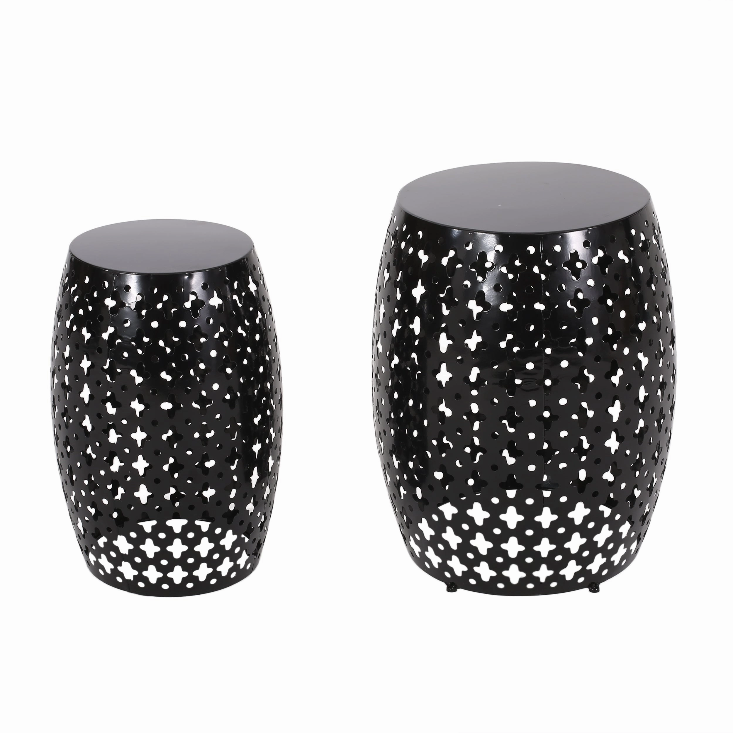 Wichita Outdoor Metal Side Tables, Set of 2 patio chairs, outdoor seating