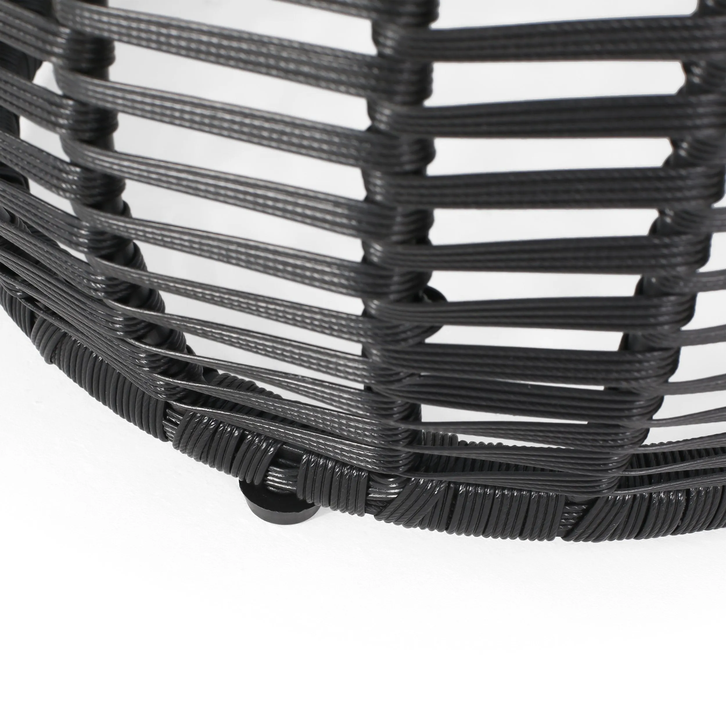 Wicker Side Table with Tempered Glass Top - NH963113