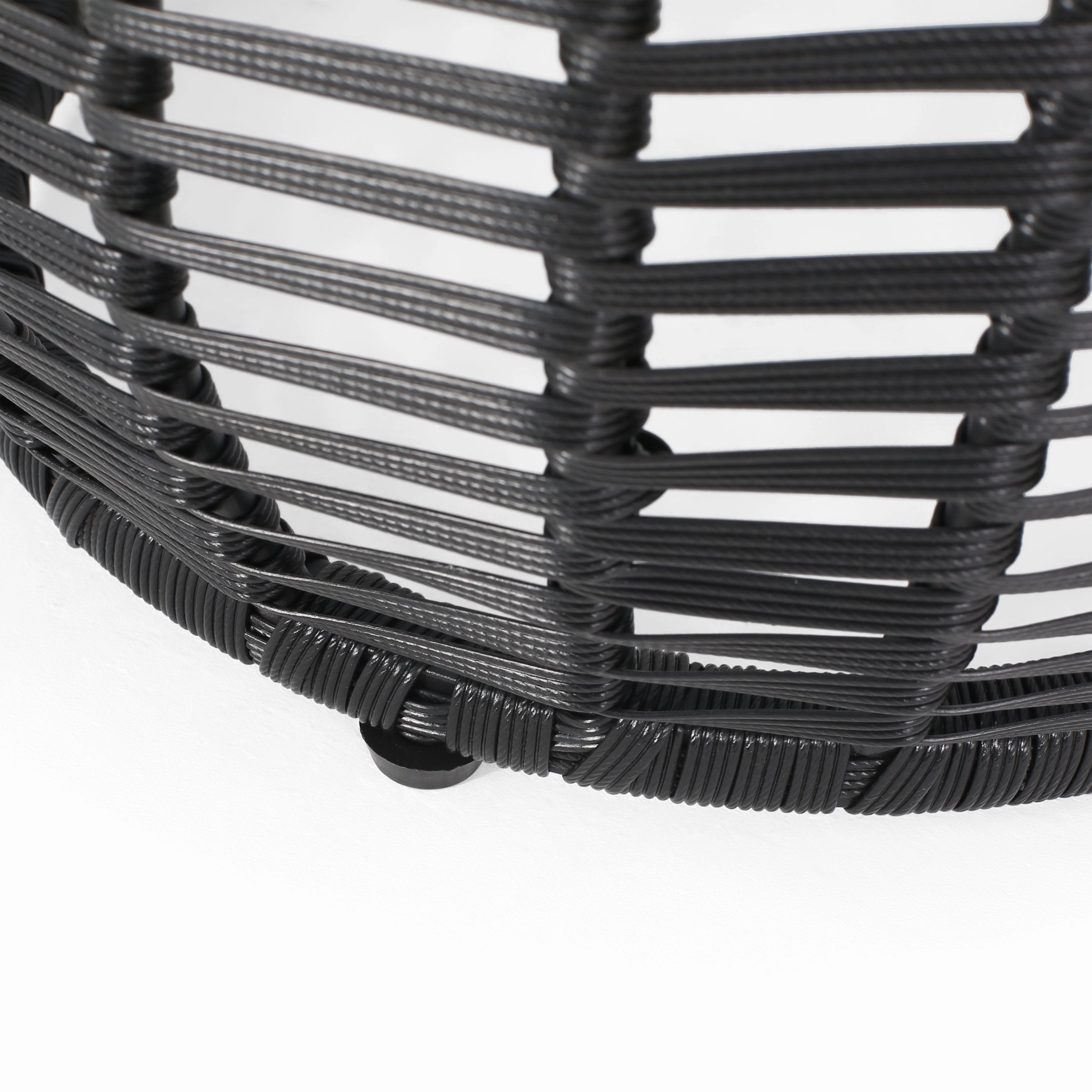 Wicker Side Table with Tempered Glass Top - NH963113