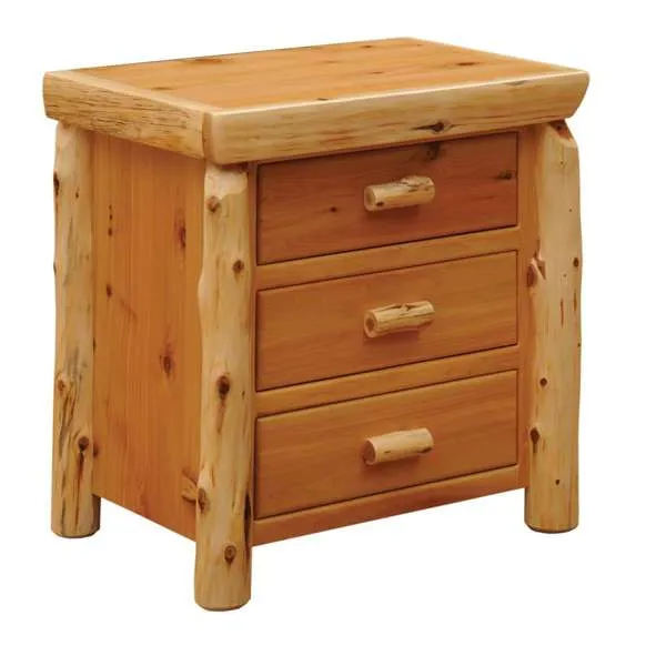 Wide Natural Cedar Log Nightstand gaming chair, computer chair
