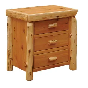 Wide Natural Cedar Log Nightstand gaming chair, computer chair