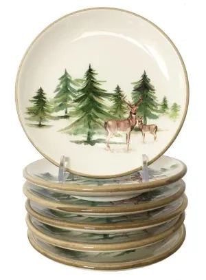 Wild Evergreen Bread & Butter Plate - Set/6 toilet seat cover, slow close seat