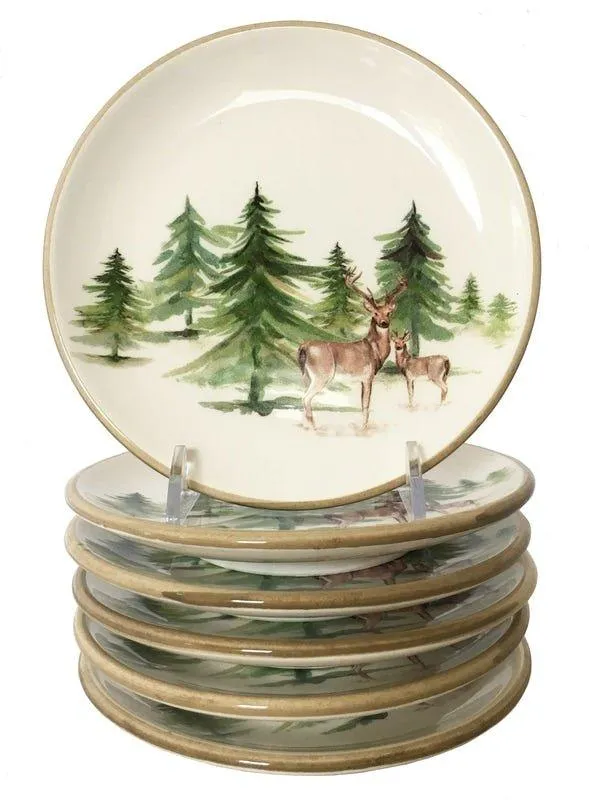 Wild Evergreen Bread & Butter Plate - Set/6 toilet seat cover, slow close seat