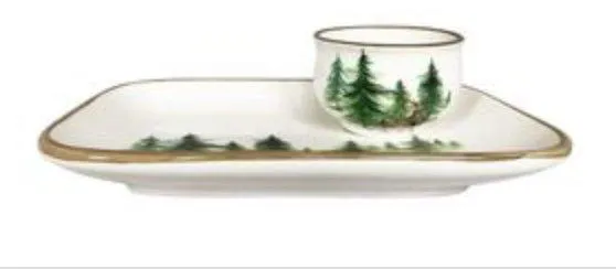 Wild Evergreen Platter & Dip Bowl