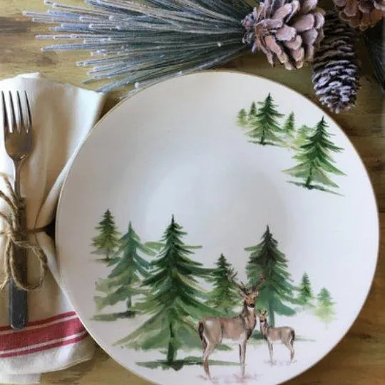 Wild Evergreen Salad Plate - Set/6