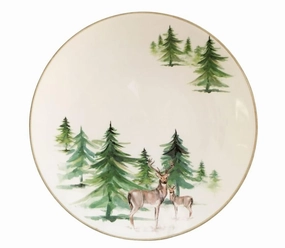 Wild Evergreen Trivet shower curtain, waterproof liner