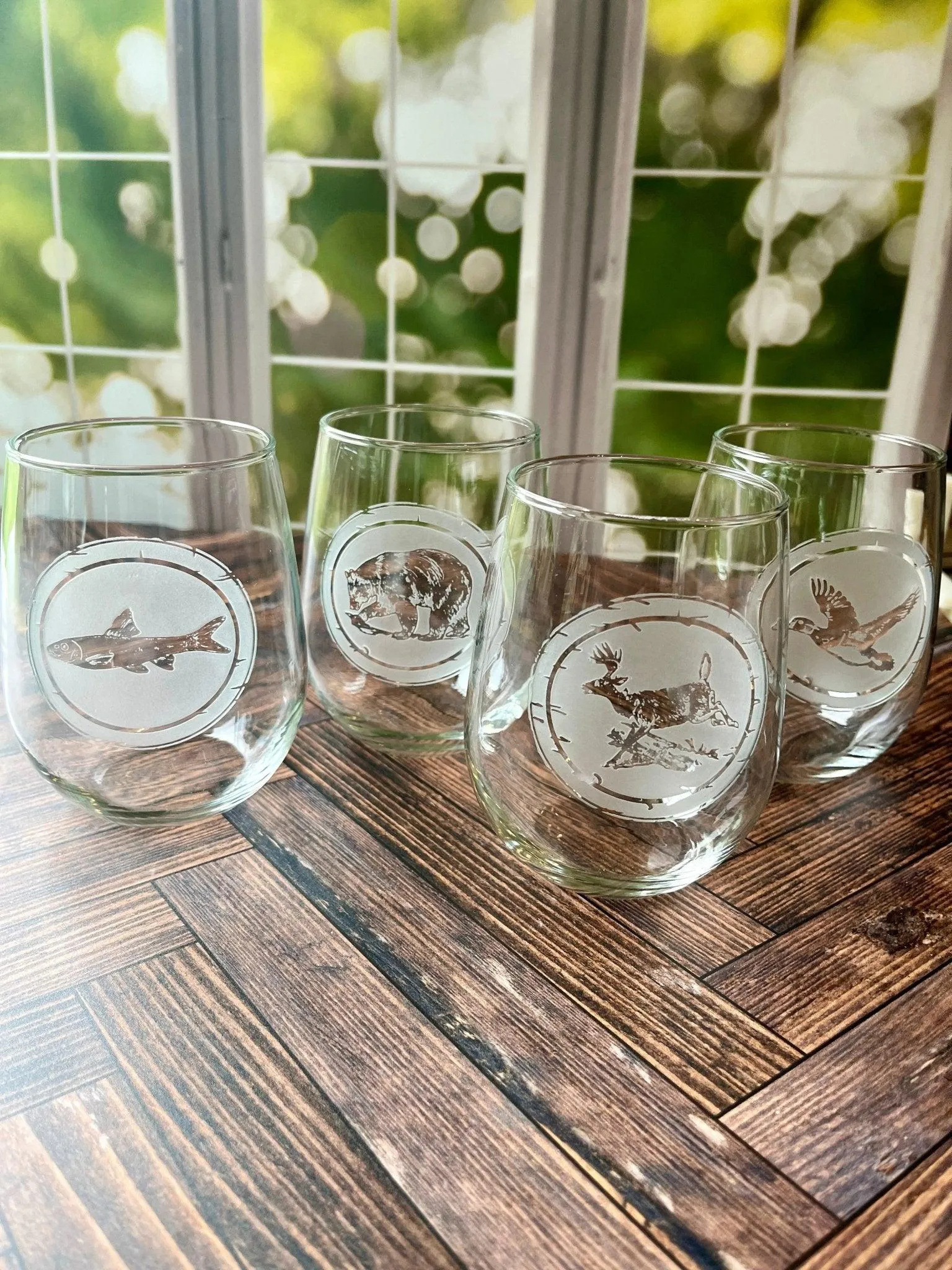 Wildlife Sand Carved Stemless Wine Glasses toilet seat cover, slow close seat
