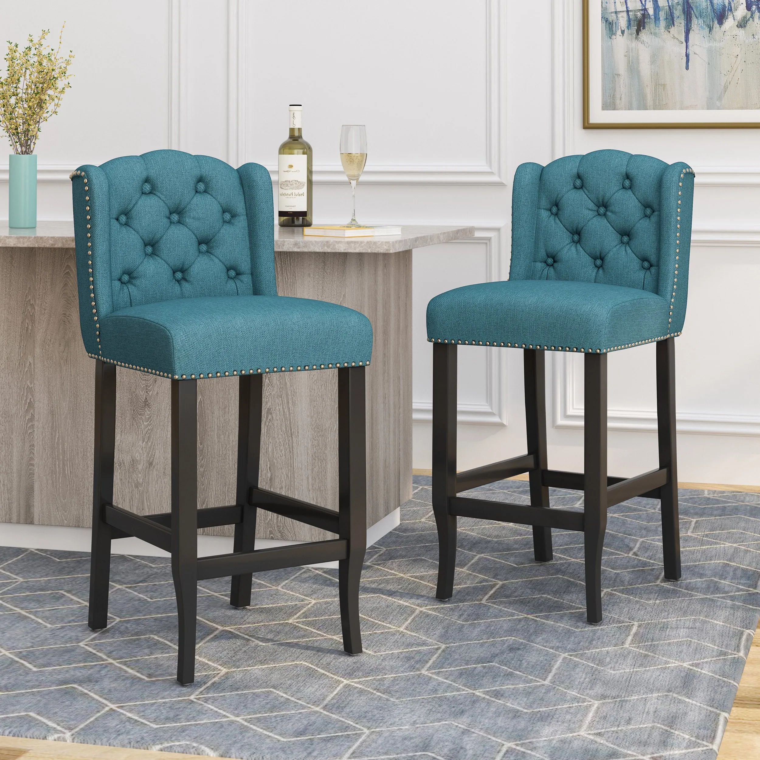 Wingback Barstool (Set of 2) - NH043113 bar stool, counter stool