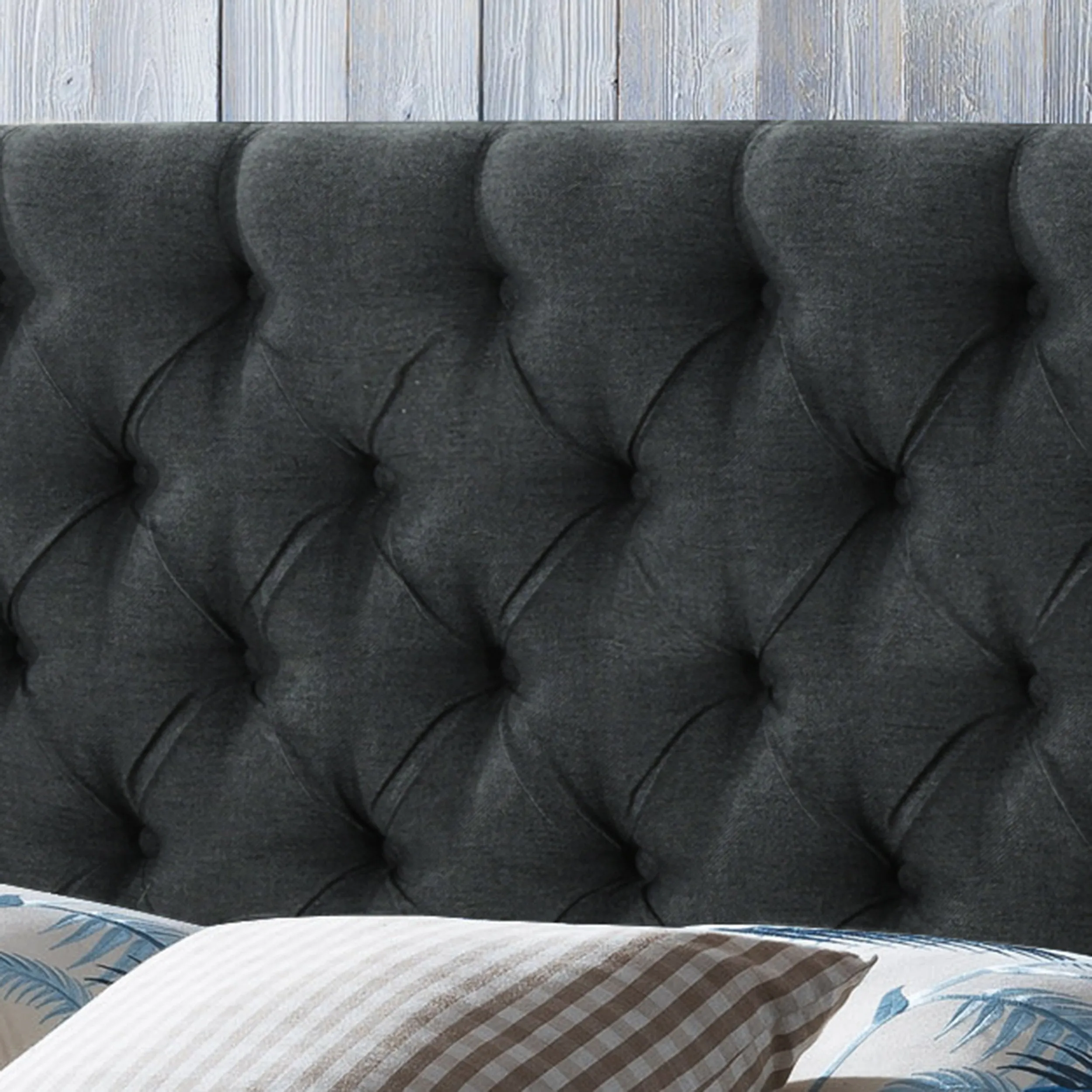 Wingback Queen/Full Tufted Fabric Headboard - NH796303