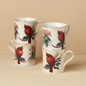 Winter Greetings Mugs - Set of 4