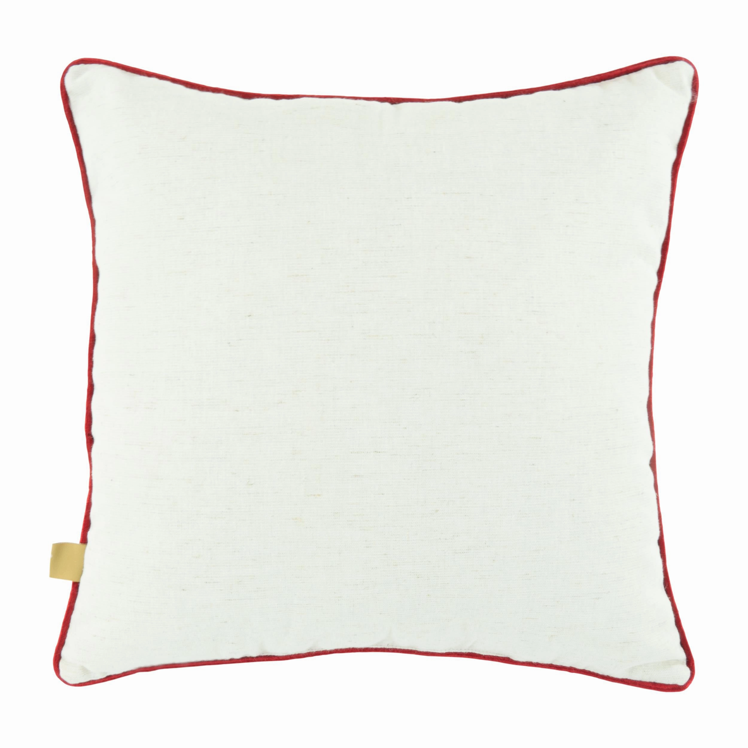 Winter Greetings Wreath 18X18 Throw Pillow