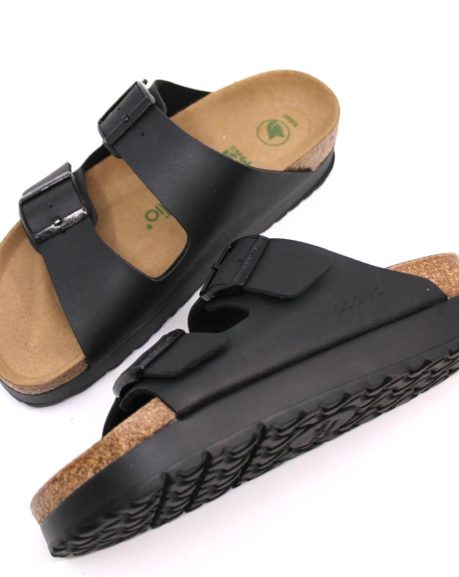 Women's Arizona Platform Vegan Sandals - Narrow In Black