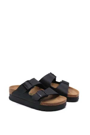 Women's Arizona Platform Vegan Sandals - Narrow In Black