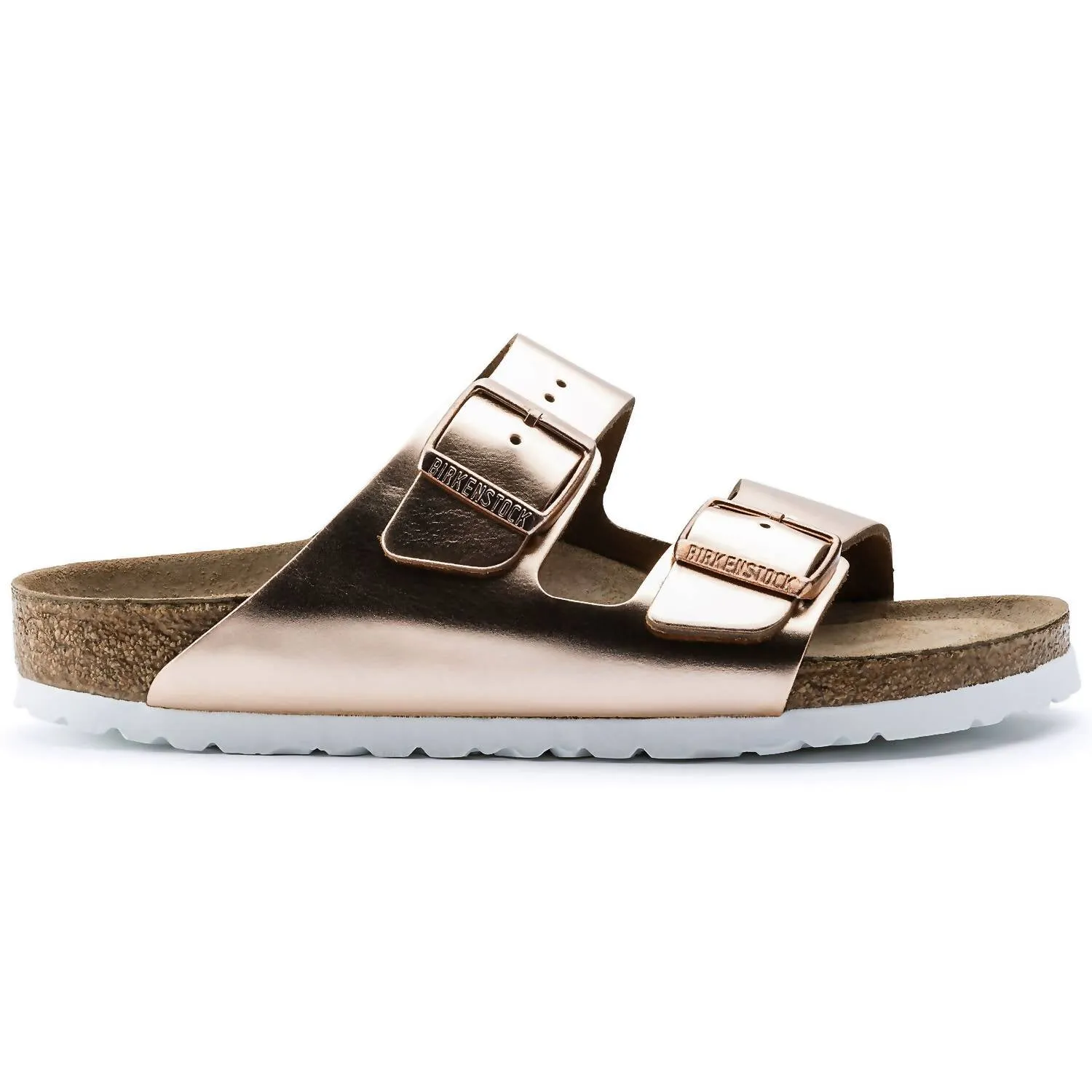 Women's Arizona Soft Footbed Sandal - Narrow Width In Metallic Copper