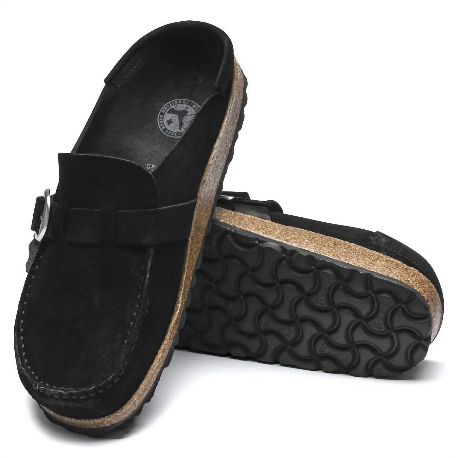 Women's Buckley Suede Leather Clog - Regular/wide In Black