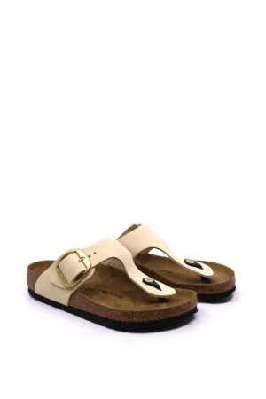 Women's Gizeh Big Buckle Sandals In Ecru