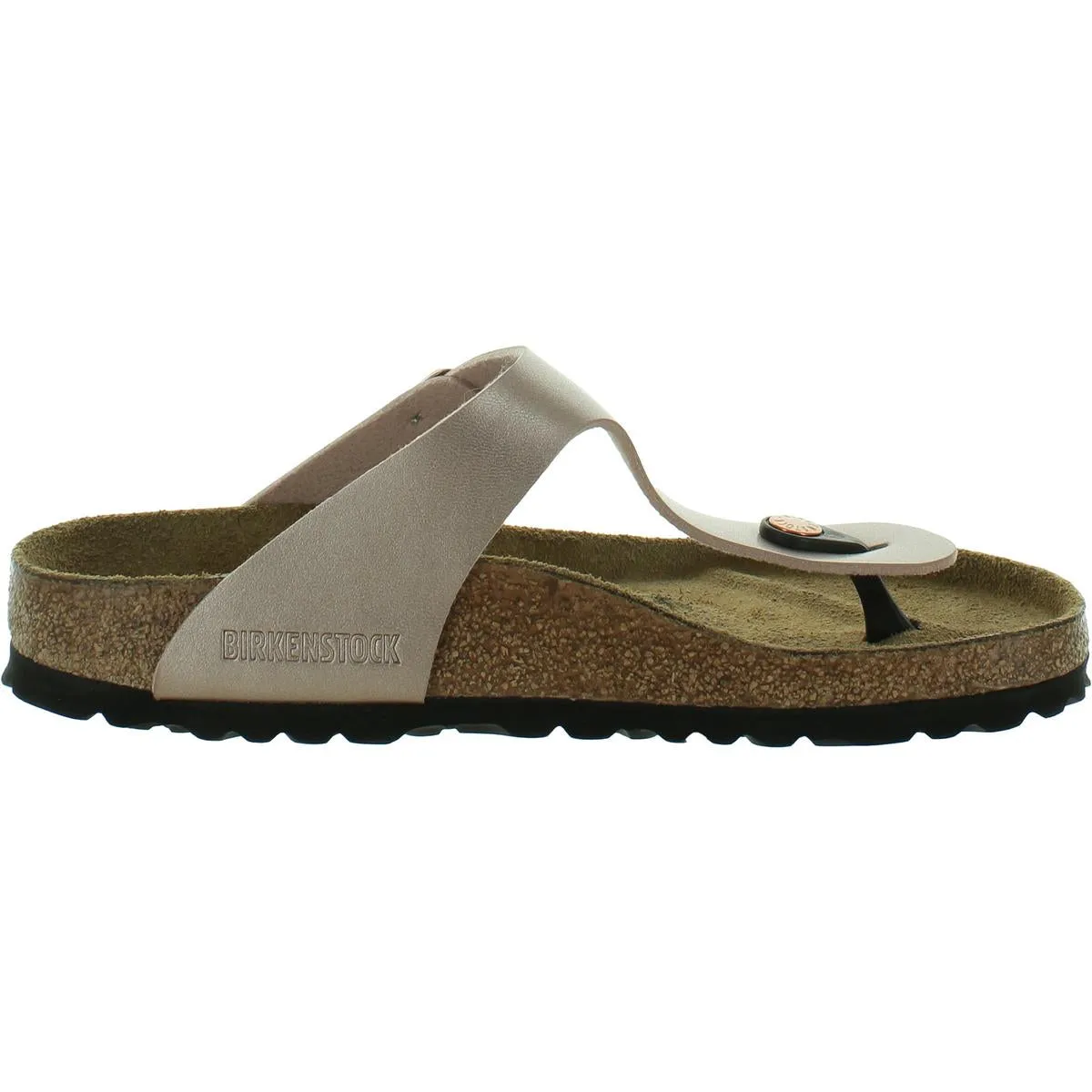 Womens Leather Cork Footbed Sandals